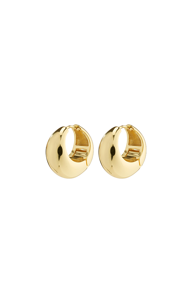 AMBER RECYCLED CHUNKY HOOPS IN GOLD