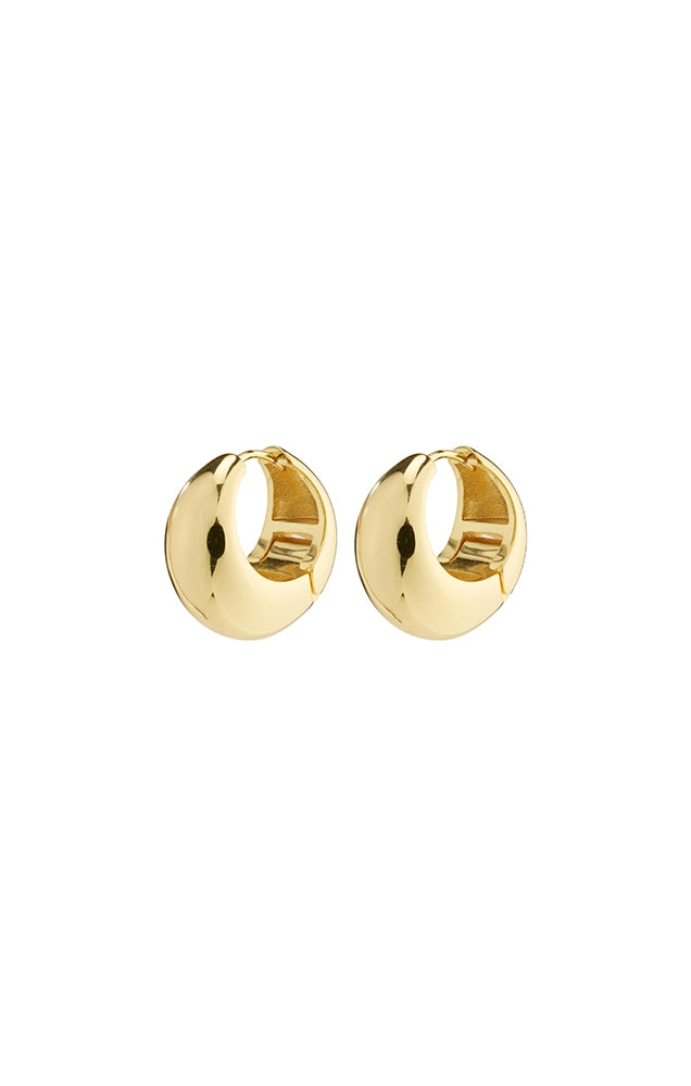 AMBER RECYCLED CHUNKY HOOPS IN GOLD