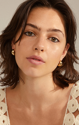 AMBER RECYCLED CHUNKY HOOPS IN GOLD