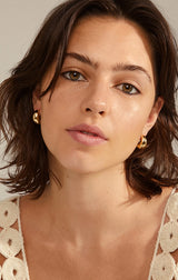 AMBER RECYCLED CHUNKY HOOPS IN GOLD