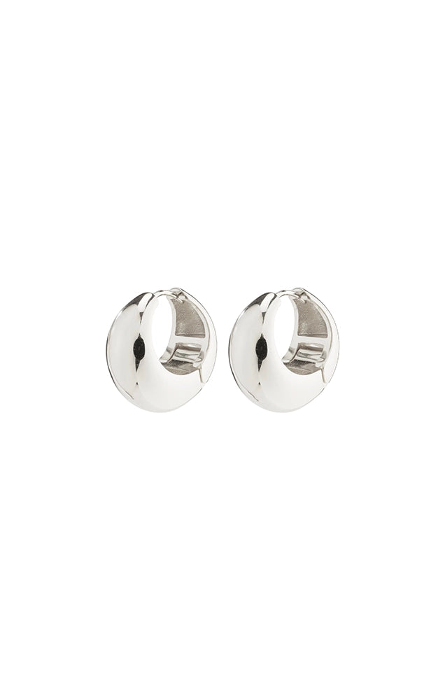 AMBER RECYCLED CHUNKY HOOPS IN SILVER
