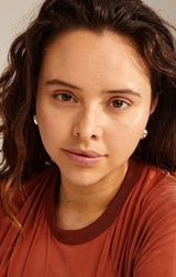 AMBER RECYCLED CHUNKY HOOPS IN SILVER