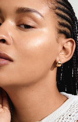 JUA RECYCLED CHUNKY HOOP EARRINGS IN GOLD