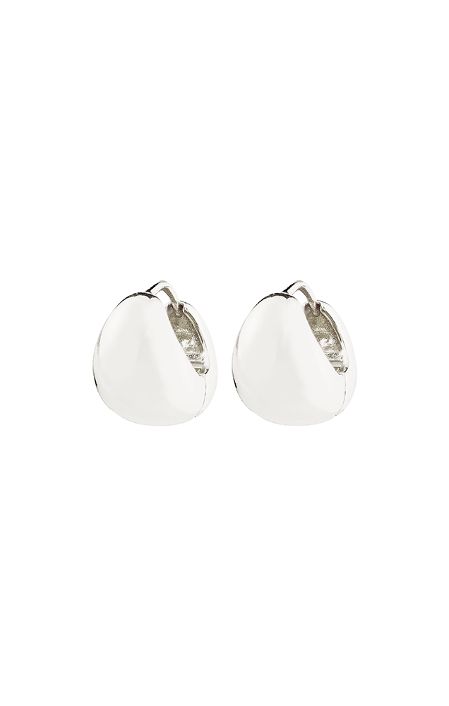JUA RECYCLED CHUNKY HOOP EARRINGS IN SILVER