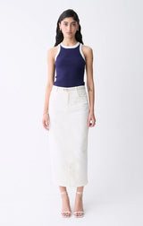 LISBOA KNIT TOP IN NAVY/WHITE