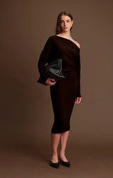 ELIJAH KNIT DRESS IN BLACK