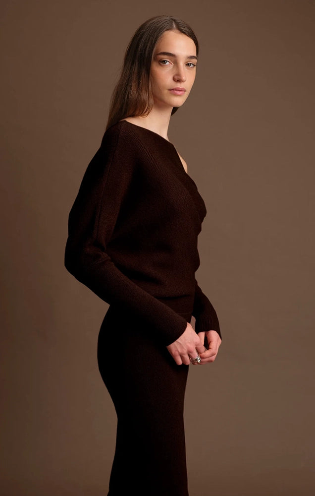 ELIJAH KNIT DRESS IN BLACK
