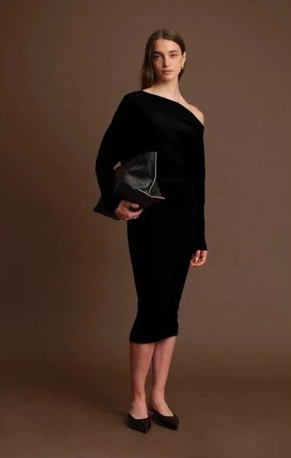 ELIJAH KNIT DRESS IN CACAO