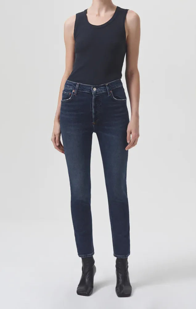 AGOLDE NICO HIGH RISE SLIM (STRETCH) DENIM IN OVATION – NEEDS/WANTS