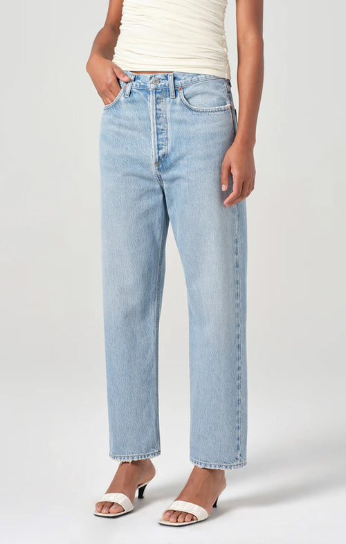 AGOLDE 90'S CROP MID RISE STRAIGHT JEAN IN FORCE