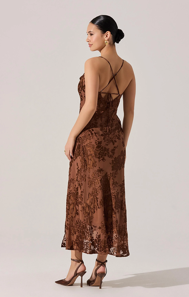 GAIA BURNOUT MIDI DRESS