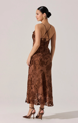 GAIA BURNOUT MIDI DRESS