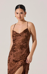 GAIA BURNOUT MIDI DRESS