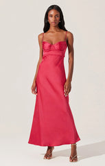 ASTR FLORIANNE SATIN MAXI DRESS