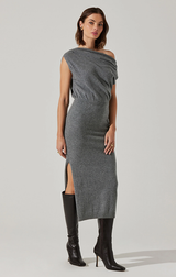 VAL ONE SHOULDER SWEATER DRESS