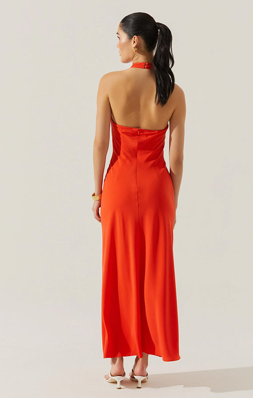 ASTR DALISAY COWL NECK HALTER DRESS