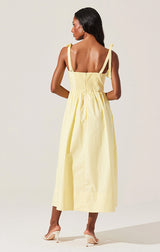 ASTR HELIA BOW FRONT MIDI DRESS