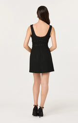 MAIRA TWEED BOW MINI DRESS