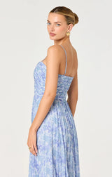 BAYLEY FLORAL PLEATED MAXI DRESS