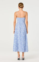 BAYLEY FLORAL PLEATED MAXI DRESS