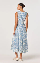 EMMERY FLORAL WRAP MIDI DRESS