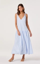 Amalina Drop-Waist Maxi Dress