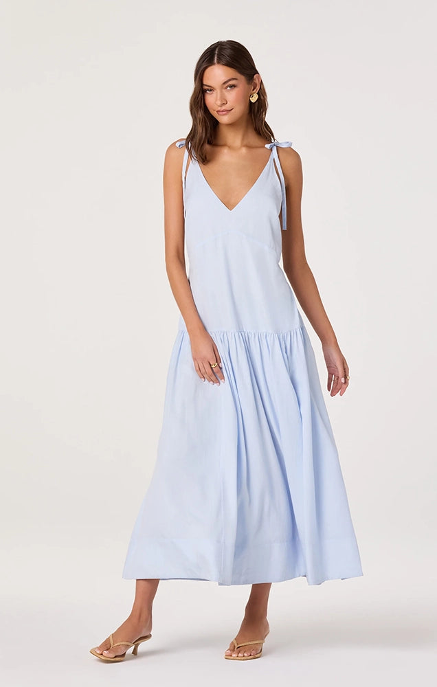 Amalina Drop-Waist Maxi Dress