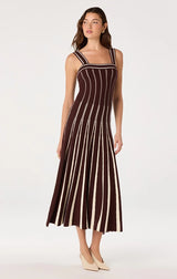 Marlen Striped Knit Maxi Dress