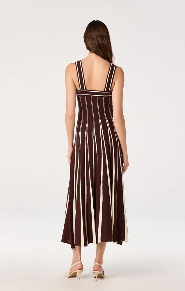 Marlen Striped Knit Maxi Dress