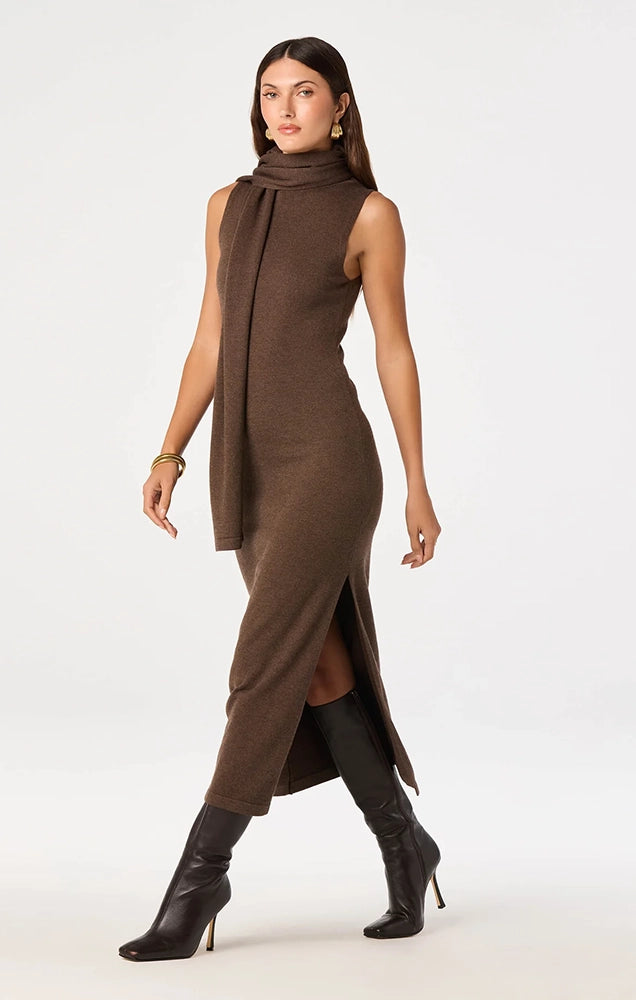 Shyanne Turtleneck Scarf Sweater Dress