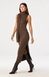 Shyanne Turtleneck Scarf Sweater Dress