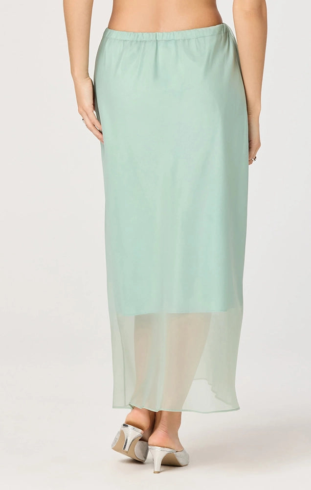KEYARA SHEER OVERLAY MAXI SKIRT