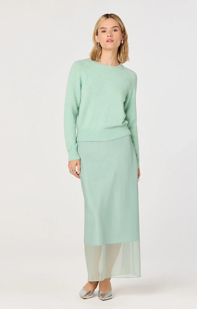 KEYARA SHEER OVERLAY MAXI SKIRT