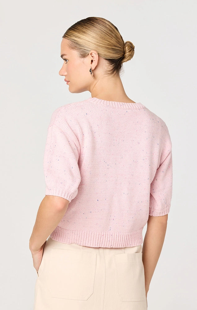 COLETTE SHORT SLEEVE FLECKED SWEATER
