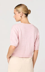 COLETTE SHORT SLEEVE FLECKED SWEATER