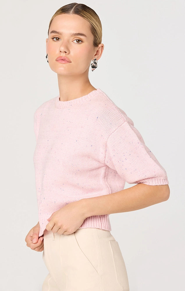 COLETTE SHORT SLEEVE FLECKED SWEATER