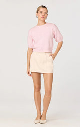 COLETTE SHORT SLEEVE FLECKED SWEATER