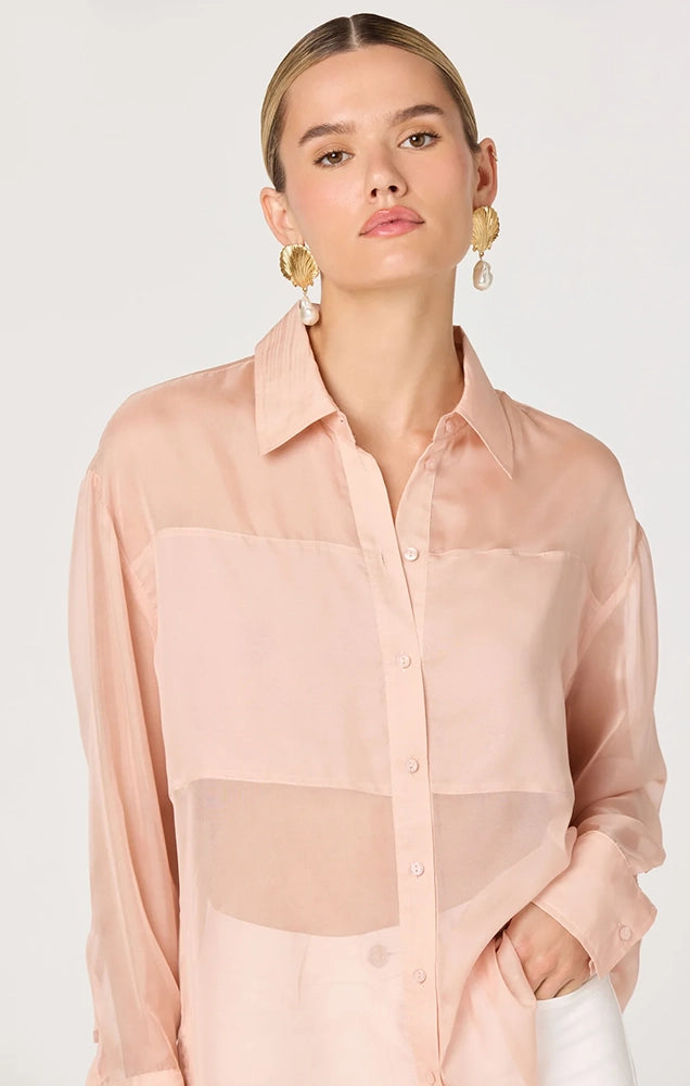 EVIE SHEER BUTTON UP SHIRT