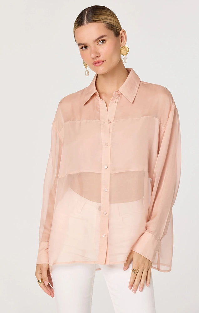 EVIE SHEER BUTTON UP SHIRT