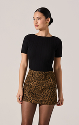NIKOLA RIBBED KNIT SWEATER TOP