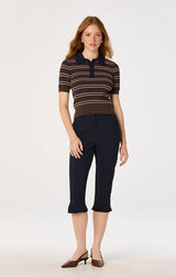 Iris Striped Polo Sweater
