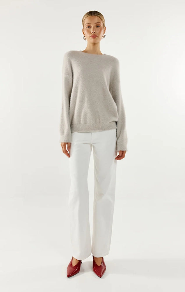 Bibiy ANGELIQUE KNIT Grey② 未使用 Bibiy ビビィ ANGELIQUE KNIT 異素材ドッキング 袖リボン