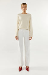 ANGELINA KNIT JUMPER IN WHITE