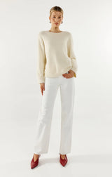 ANGELINA KNIT JUMPER IN WHITE