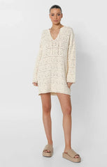 LOST IN LUNAR ASHA L/SLEEVE MINI DRESS