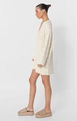 LOST IN LUNAR ASHA L/SLEEVE MINI DRESS