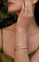 Marquise Coiled Snake Bangle