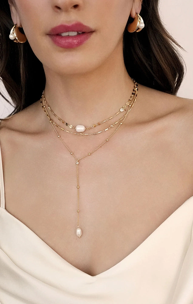 Forever Falling Pearl Lariat