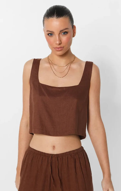 LOST IN LUNAR CELESTE TOP IN CHOCOLATE