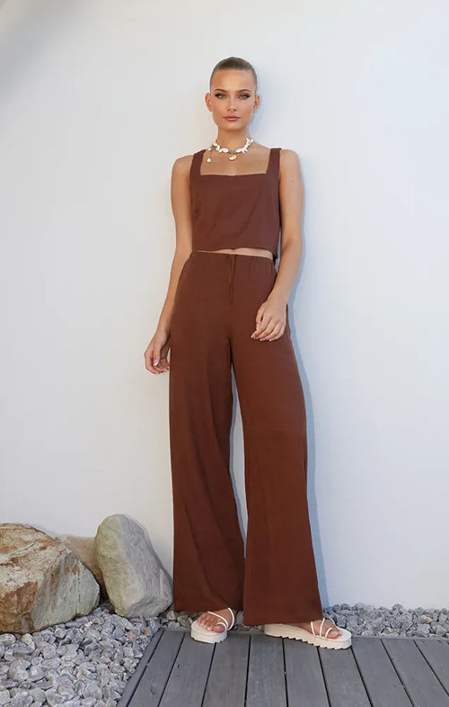 LOST IN LUNAR ZENI PANTS IN CHOCOLATE